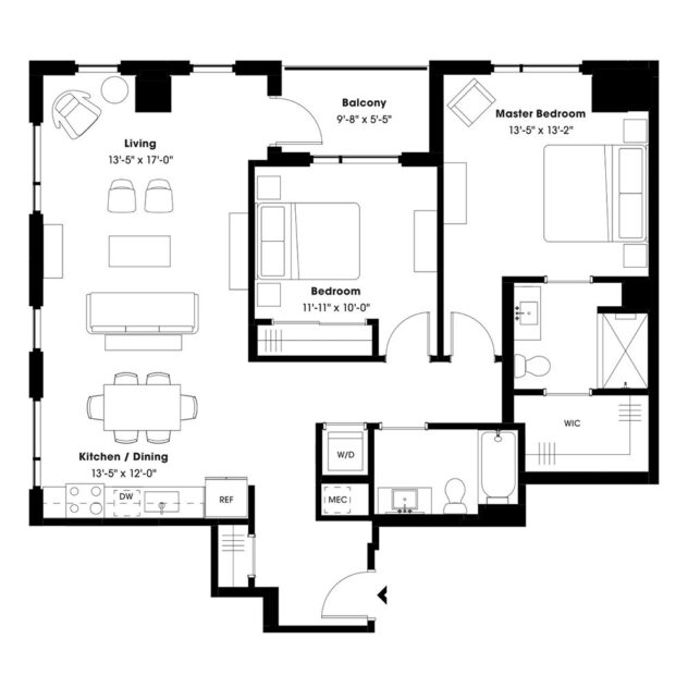 805 Lea Luxury Apartment Floor plan b6