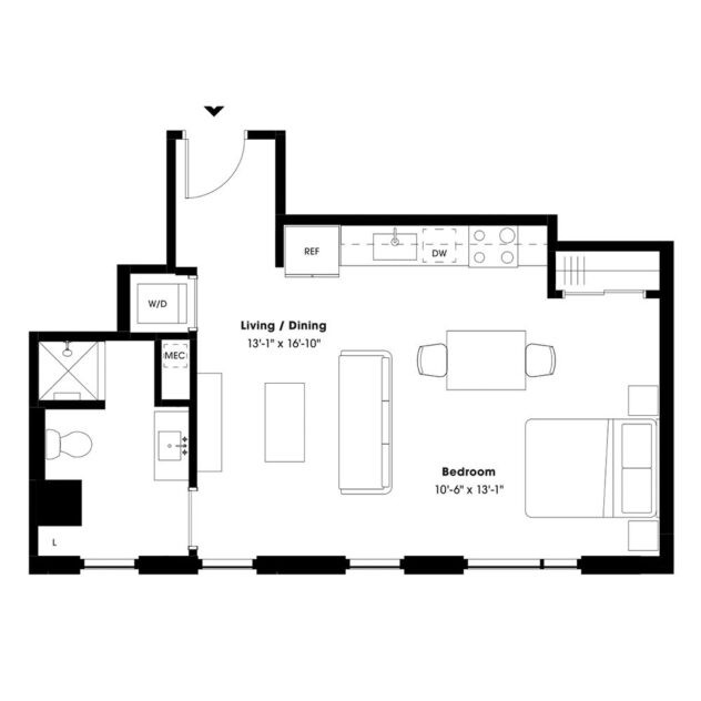 805 Lea Luxury Apartment Floor plan S2